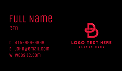 Creative Company Letter B Business Card Image Preview