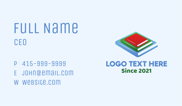 Academic Book Stack Business Card Design Image Preview