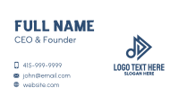 Blue Note Play Button Business Card Image Preview