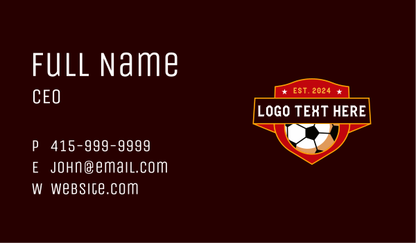 Soccer Sport League Business Card Design Image Preview