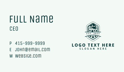 Green Cabin Roofing Business Card Image Preview