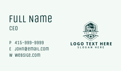 Green Cabin Roofing Business Card Image Preview