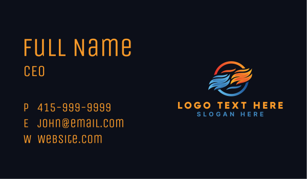 Cold Cooling Heat Business Card Design