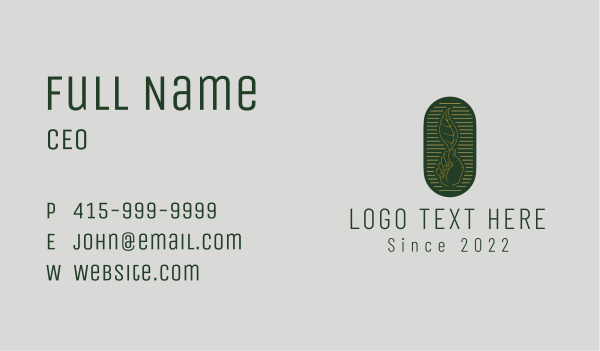 Leaf Landscaping Hand Business Card Design Image Preview