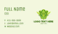 Green Owl Emblem  Business Card Image Preview