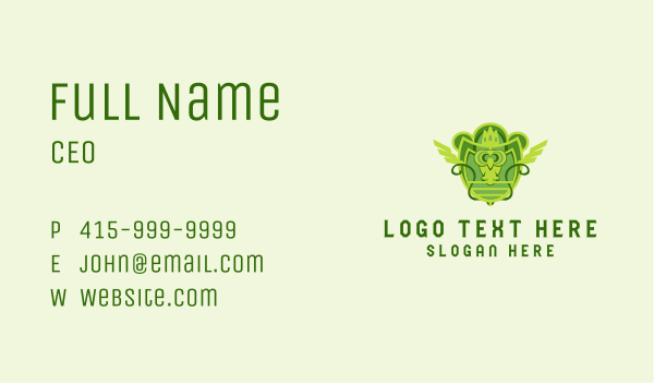 Green Owl Emblem  Business Card Design Image Preview