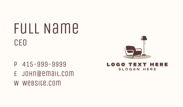 Armchair Lamp Decoration Business Card Design Image Preview