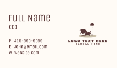 Armchair Lamp Decoration Business Card Image Preview