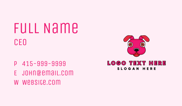 Stuffed Toy Puppy Business Card Design Image Preview