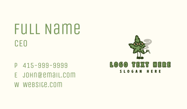 Herbal Smoking Marijuana Business Card Design Image Preview