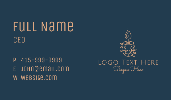 Candle Interior Decor  Business Card Design Image Preview