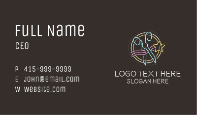 Neon Star Cutter Business Card Image Preview
