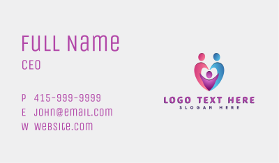 Family Love Insurance Business Card Image Preview
