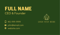 Gold Deluxe Shield Lettermark Business Card Image Preview