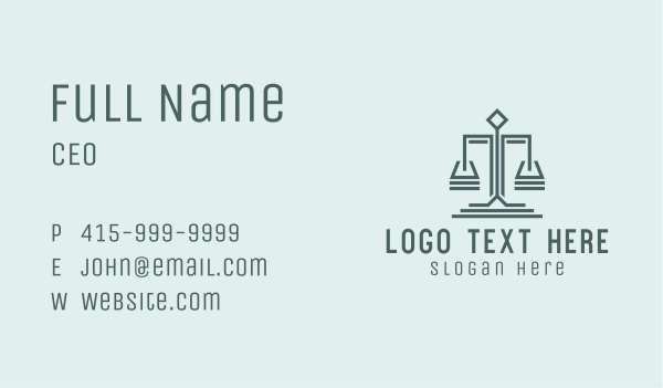 Law Justice Scale Business Card Design Image Preview