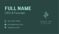 Blue Leaf Monoline Business Card Image Preview