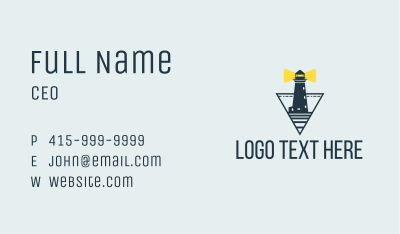 Ocean Light House  Business Card Image Preview