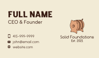 Pig Beer Barrel Business Card Image Preview