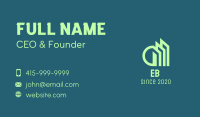 Green Real Estate Tower Business Card Image Preview
