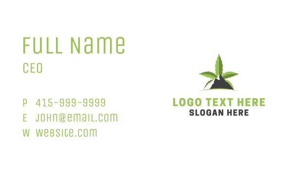 Weed Mountain Nature Business Card Design Image Preview