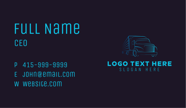 Fast Shipping Logistics Business Card Design Image Preview