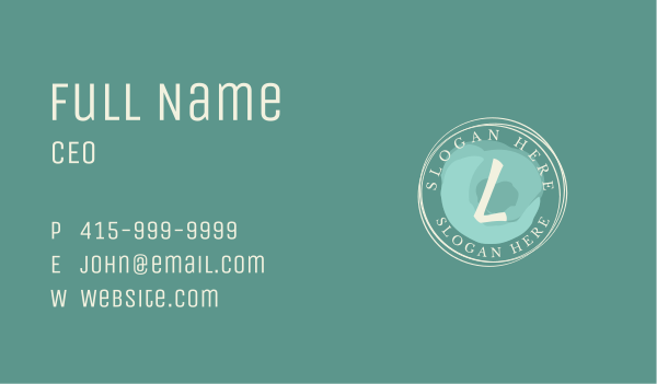 Elegant Beauty Lettermark Business Card Design Image Preview