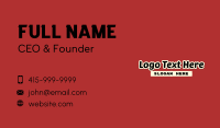 Magazine Journalism Wordmark Business Card Design