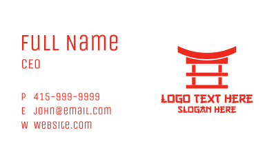 Japanese Shinto Shrine   Business Card Image Preview