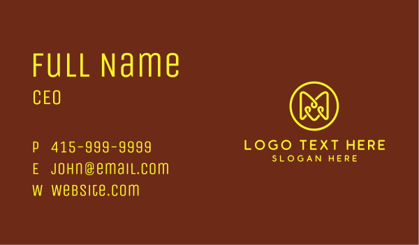 Golden Circle Symbol Business Card Design Image Preview