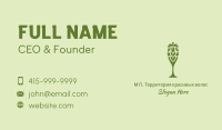 Green Hops Wine Glass Business Card Image Preview