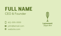 Green Hops Wine Glass Business Card Image Preview