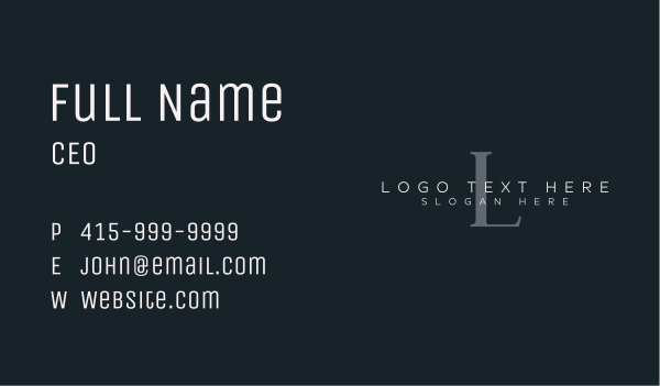 Corporate Business Lettermark Business Card Design Image Preview
