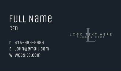 Corporate Business Lettermark Business Card Image Preview
