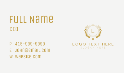 Luxury Wreath Lettermark Business Card Image Preview