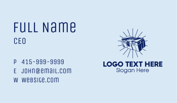 Blue Toolbox Business Card Design Image Preview