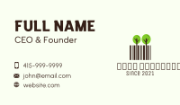 Forest Tree Barcode  Business Card Image Preview