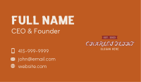 Retro Business Wordmark Business Card Design