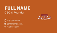 Retro Business Wordmark Business Card Image Preview