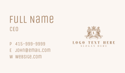 Crown Owl Crest Business Card Image Preview