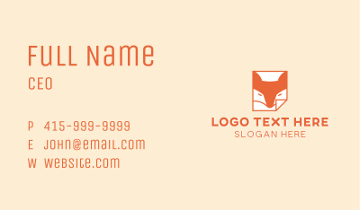 Orange Fox Paper  Business Card Image Preview