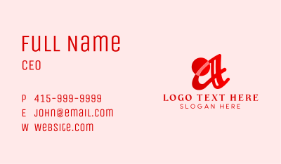 Generic Premium Letter A Business Card Image Preview