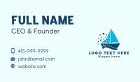 Pixel Nautical Sailboat  Business Card Image Preview