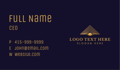 Deluxe Pyramid Triangle Business Card Image Preview