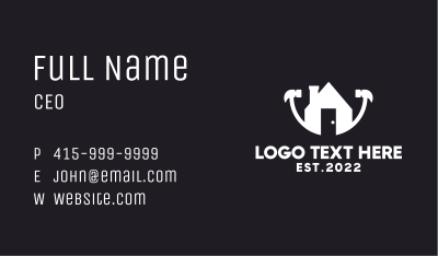 House Contractor Repair  Business Card Image Preview