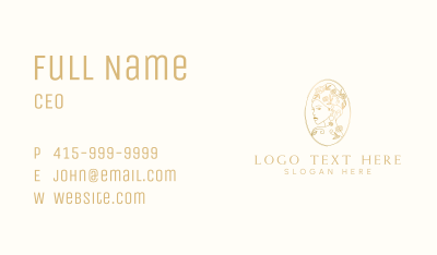 Turban Floral Woman Business Card Image Preview