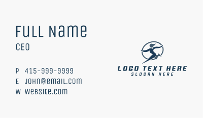 Sports Running Tournament  Business Card Image Preview