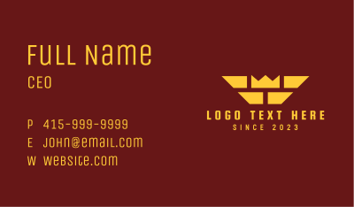 Royalty Crown Wings Business Card Image Preview