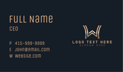 Generic Marketing Letter W Business Card Image Preview