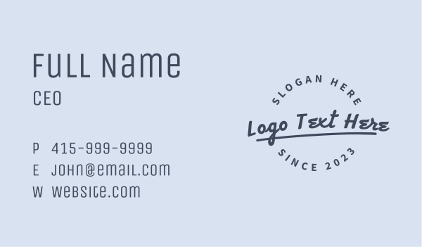 Blue Generic Business Business Card Design Image Preview