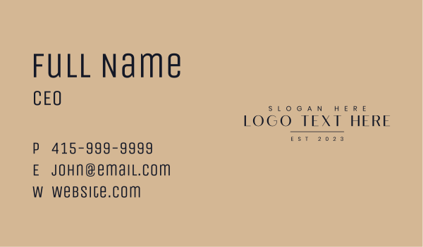 Elegant Black Brand Business Card Design Image Preview